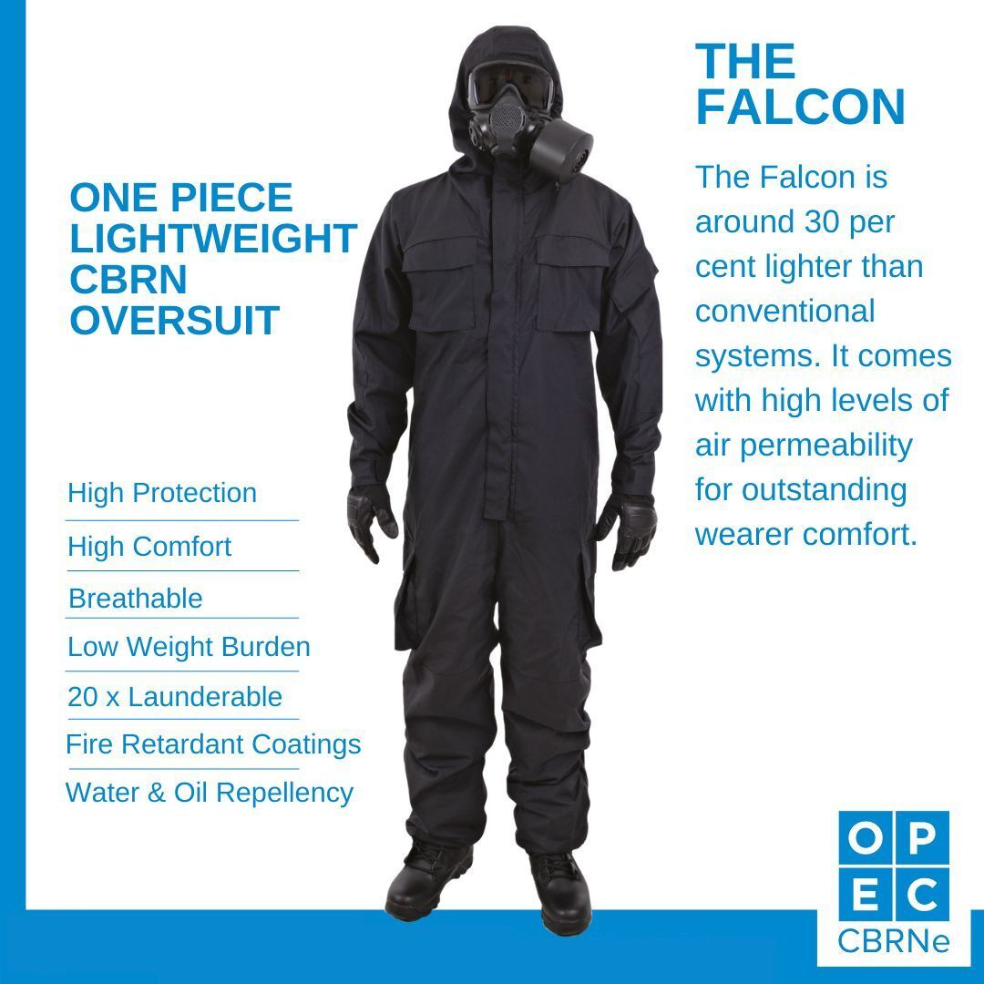 OPEC Falcon CBRN Suit – One Piece Lightweight Level C Hazmat