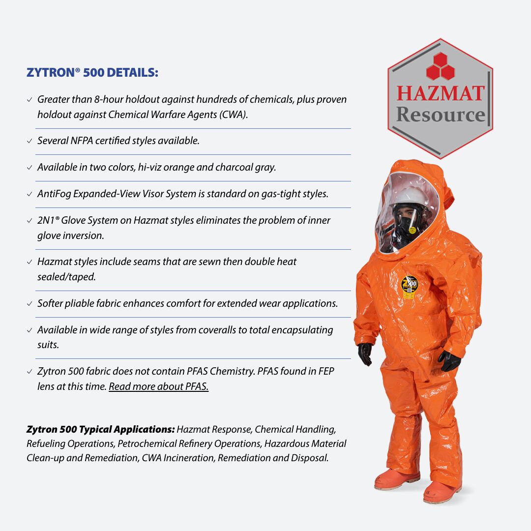 Kappler Zytron 500 Encapsulating Suit Z5H582-94C2RPBC – NFPA Kappler Zytron 500 Encapsulating Suit Z5H582-94C2RPBC – NFPA